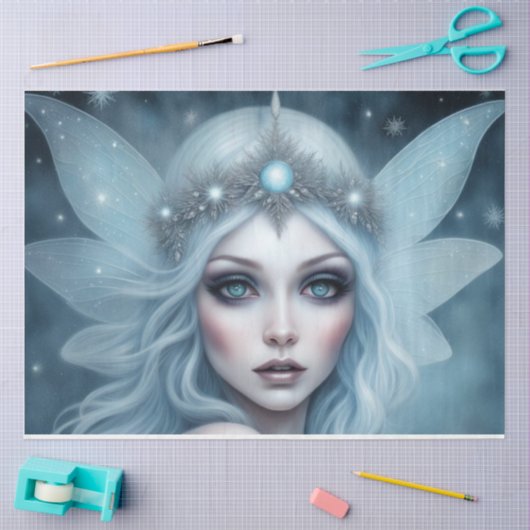 Winter Fairy Queen Decoupage papier (Craft)