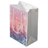 Winter Fairy Tale Gift Bag, Enchanted Snowscape Medium Cadeauzakje (Voorkant Gekanteld)