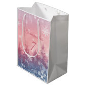 Winter Fairy Tale Gift Bag, Enchanted Snowscape Medium Cadeauzakje (Achterkant Gekanteld)