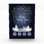 Winter Fairy Tale Night Fantasy Snowy Forest Fotoblokken (Voorkant)