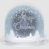 Winter Fairy Tale Night Fantasy Snowy Forest Sneeuwbol (Achterkant)