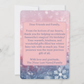 Winter Fairy Tale Thank You Card, Romantic  Bedankkaart (Achterkant)