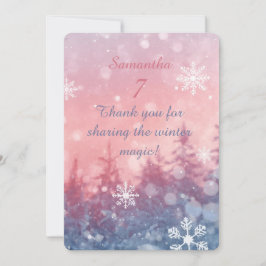 Winter Fairy Tale Thank You Card, Romantic  Bedankkaart
