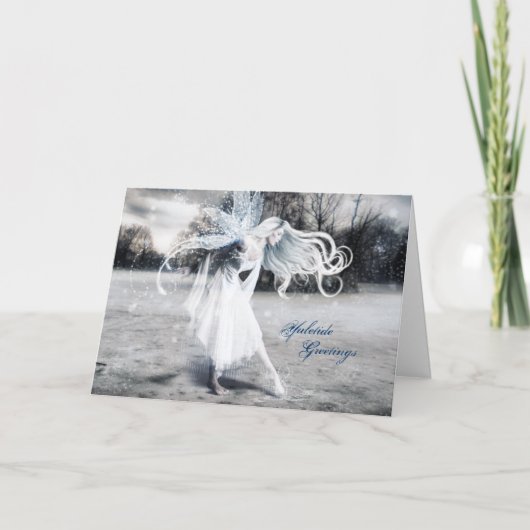 Winter Fairy Yule Feestdagen Kaart (Voorkant)