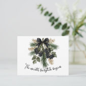 Winter Fairytale Baby Vakantie Briefkaart (Staand voorkant)