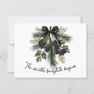 Winter Fairytale Baby Vakantie Briefkaart