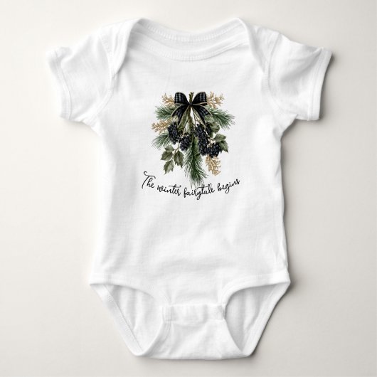 Winter Fairytale Baby Vakantie Romper (Voorkant)