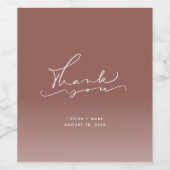 Winter Fall Weddenschap Rust Dank je wel Wijn Etiket (Enkel label)