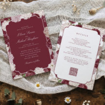 Winter Fall Wedding Burgundy Hydrangea All in One