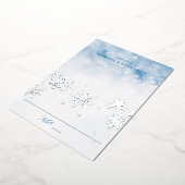 Winter Falling Snow Folie Trouwtafel Place Card Folie Uitnodiging (Gedraaid)