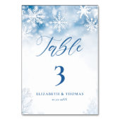 Winter Falling Snow Forest Rustieke Elegante Huwel Kaart (Achterkant)