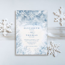 Winter Falling Snow Forest Rustieke Elegante Huwel