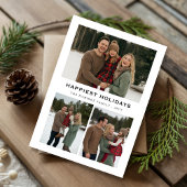 Winter Familie Gelukkigste Feestdagen Kerst Kaart