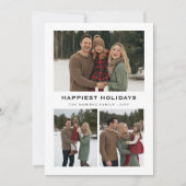 Winter Familie Gelukkigste Feestdagen Kerst Kaart (Voorkant)