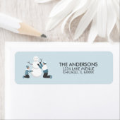 Winter Family Fun Holiday Adres Label (Insitu)