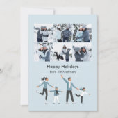 Winter Family Fun Kerstfeest 6 Foto Feestdagenkaart (Voorkant)