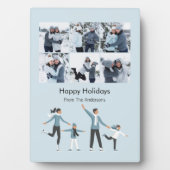 Winter Family Fun Kerstfeestdag Foto Fotoplaat (voorkant)