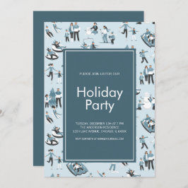 Winter Family Fun Kerstfeestdag Kaart