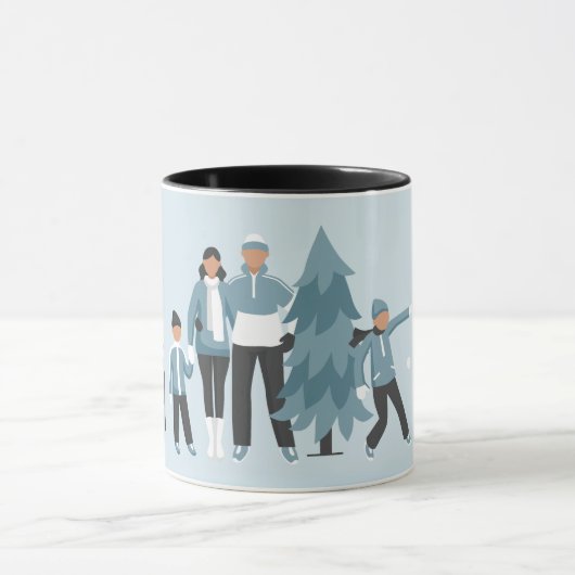 Winter Family Fun Kerstfeestdag Mok (Midden)