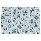 Winter Family Fun Kerstfeestdag Patten Groot Cadeauzakje (Voorkant)