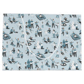 Winter Family Fun Kerstfeestdag Patten Groot Cadeauzakje (Achterkant)