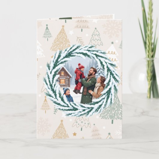 Winter Family Moments – Snowy Invitation Card" Kaart (Voorkant)