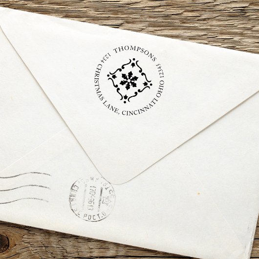 Winter Family Retour Adres Aangepast Zelfinktende Stempel