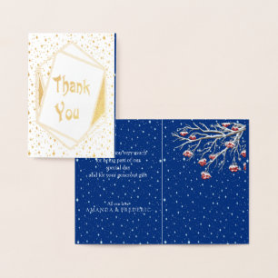 Winter Fantasy Bedankt Folie Kaarten