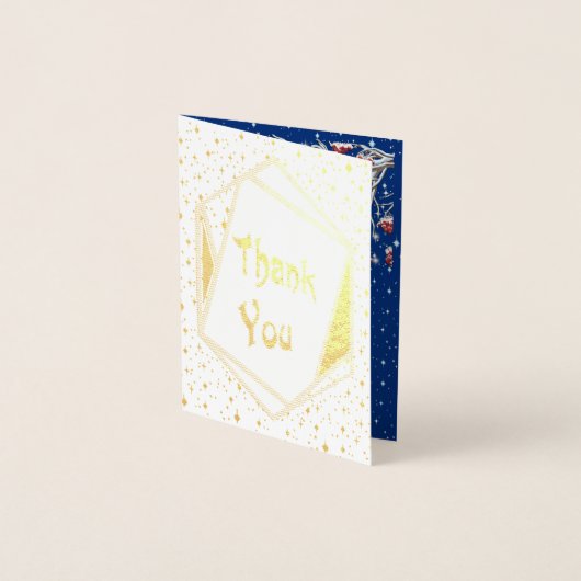 Winter Fantasy Bedankt Folie Kaarten (Voorkant)