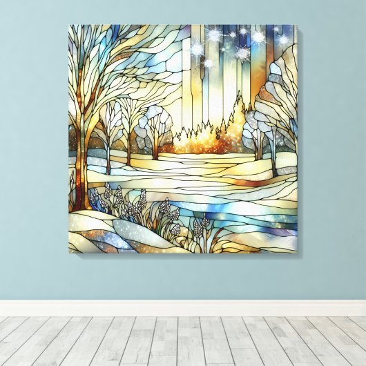 Winter Fantasy Canvas Kunst (Insitu (Houten vloer))