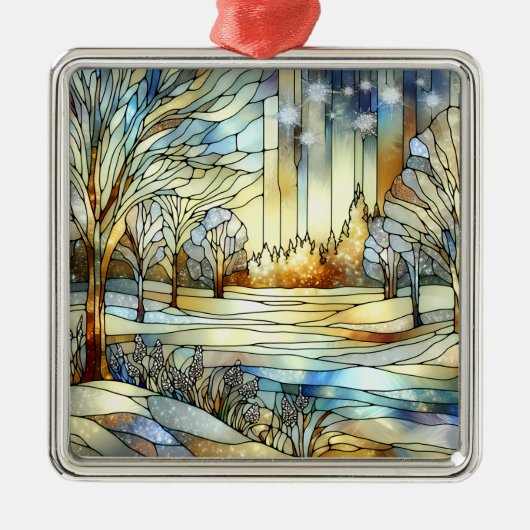 Winter Fantasy Kerstversiering Metalen Ornament (Voorkant)