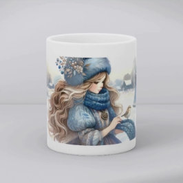 Winter Fantasy Princess in a Snowy Fairytale Lands Koffiemok