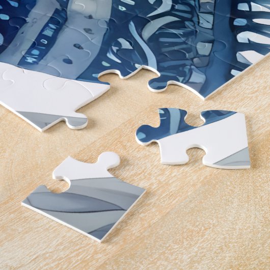 Winter Fantasy Princess in een besneeuwd sprookjes Legpuzzel (Zijkant)