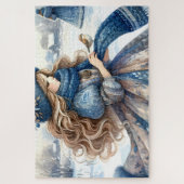 Winter Fantasy Princess in een besneeuwd sprookjes Legpuzzel (Verticaal)