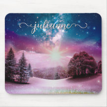 Winter Fantasy Starry Landscape met naam