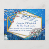 Winter Fantasy Verloving Uitnodiging Briefkaart (Voorkant)
