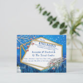 Winter Fantasy Verloving Uitnodiging Briefkaart (Staand voorkant)