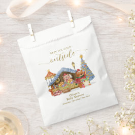 Winter Farmer Market Teddy Bear Baby Shower Bedankzakje