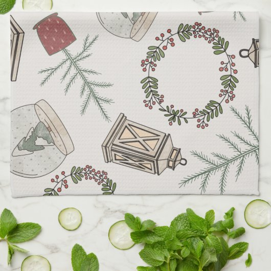 Winter Farmhouse Theedoek (Gevouwen)