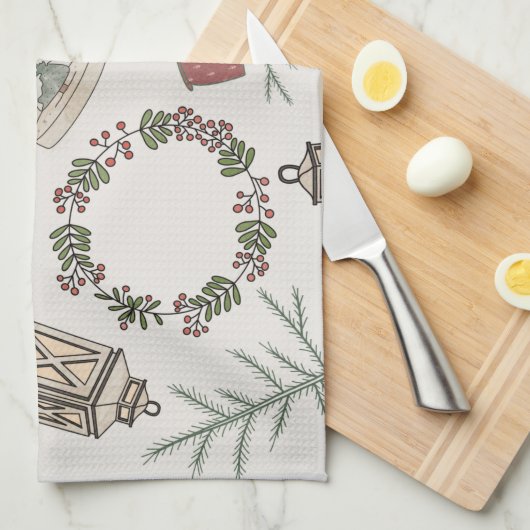 Winter Farmhouse Theedoek (Quarter Fold)