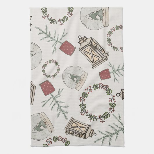 Winter Farmhouse Theedoek (Verticaal)