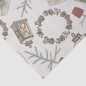 Winter Farmhouse Tissuepapier (Detail)