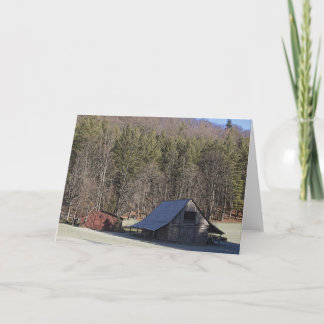 Winter Farmstead Feestdagen Kaart