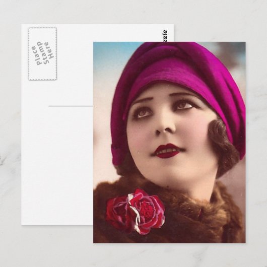 Winter Fashionable Briefkaart (Voorkant / Achterkant)