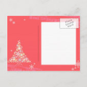 Winter Feest Roze Vakantie Party Uitnodiging Briefkaart (Achterkant)