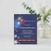 Winter Feest Vakantie Diner Party Uitnodiging Briefkaart (Staand voorkant)