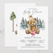 Winter-feestdag-Baby shower Kaart (Voorkant / Achterkant)