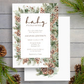 Winter-feestdag-Baby shower Kaart