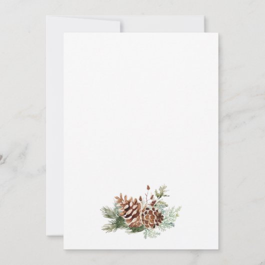 Winter-feestdag-Baby shower Kaart (Achterkant)