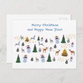 Winter-feestdag-Briefkaart Feestdagenkaart (Voorkant / Achterkant)